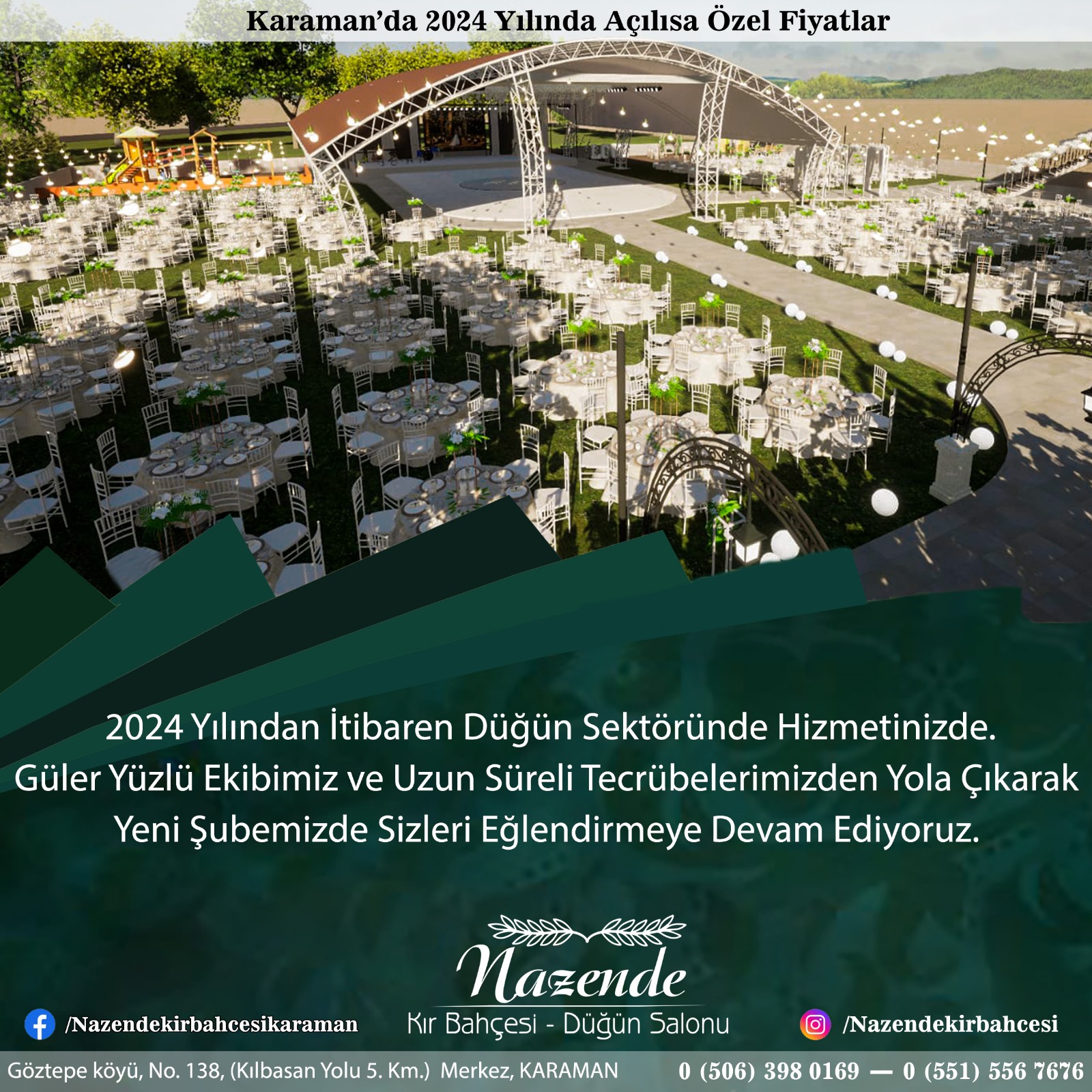 Nazende Kır Bahçesi Karaman — Merkez, Karaman kır düğünü mekanı görsel 9